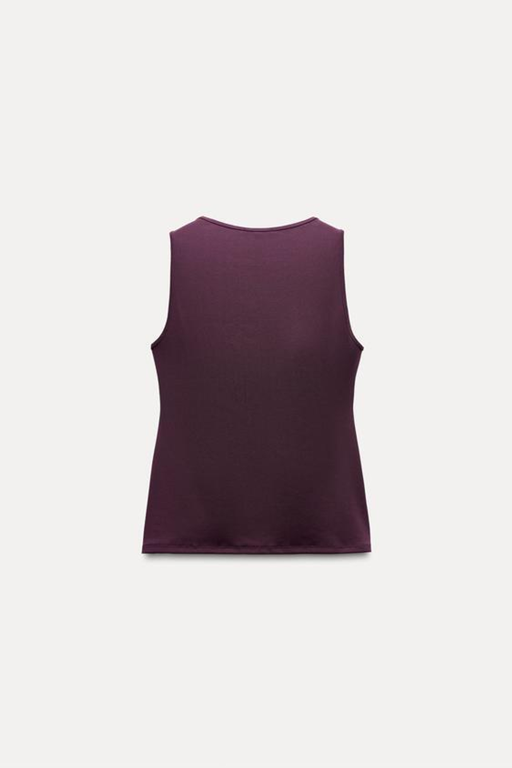 ZARA ТОП В РУБЧИК С ПУГОВИЦАМИ, БОРДОВЫЙ