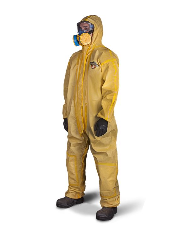 Комбинезон одноразовый с капюшоном Lakeland ChemMAX 1 желтый 80 г/кв.м