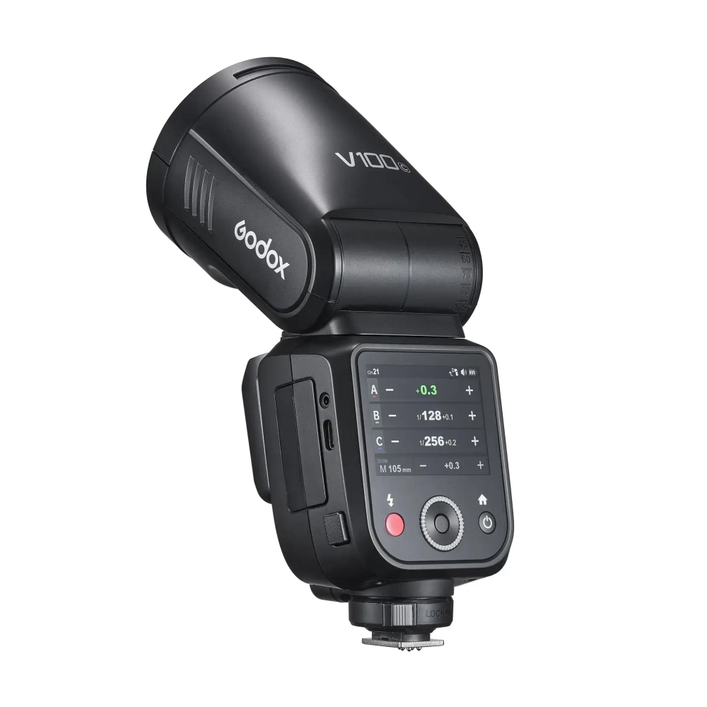 Вспышка накамерная Godox V100C TTL с круглой головкой для Canon