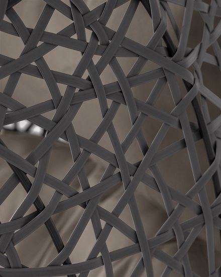 Florina Подвесное кресло с светло-серой ножкой темно-серое