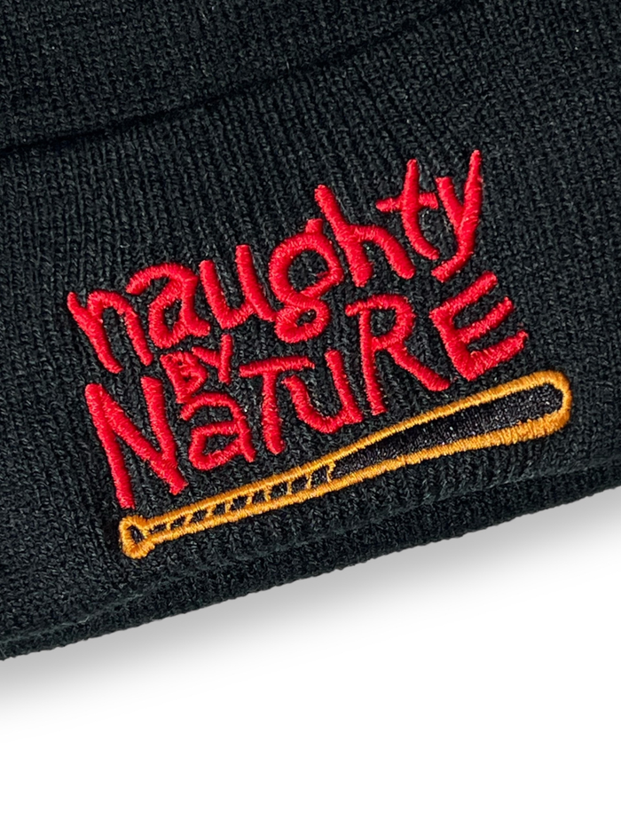 Шапка Naughty by Nature black/red/orange с подворотом