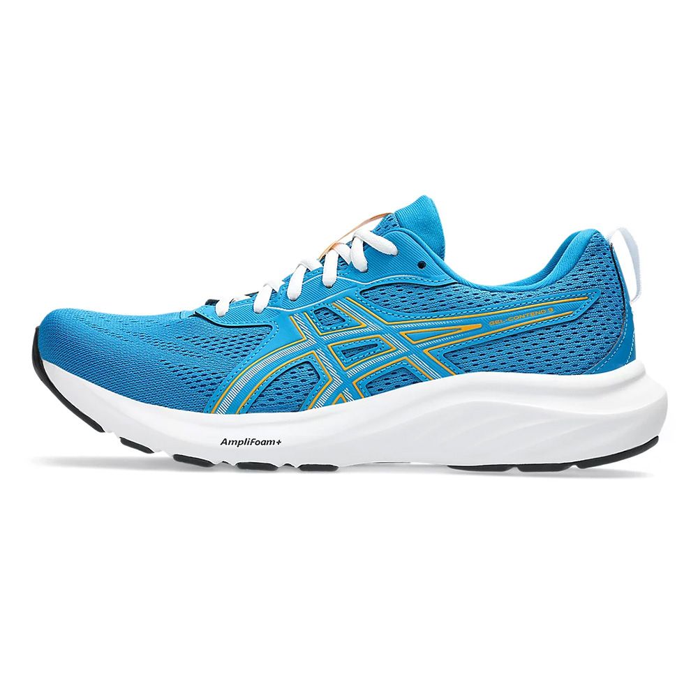 Кроссовки бег. ASICS Gel-Contend 9 1011B881 408, р.9.5 (рос.42),кожзам,текстиль,резина,синий