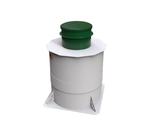 Станция биологической очистки Коло Веси Zorde 7 самотечная/ 1400 л. в сутки / до 8 чел. / самотечный сброс / компрессорный аэрация (1500x1500x2080см;130кг;) - арт.560215