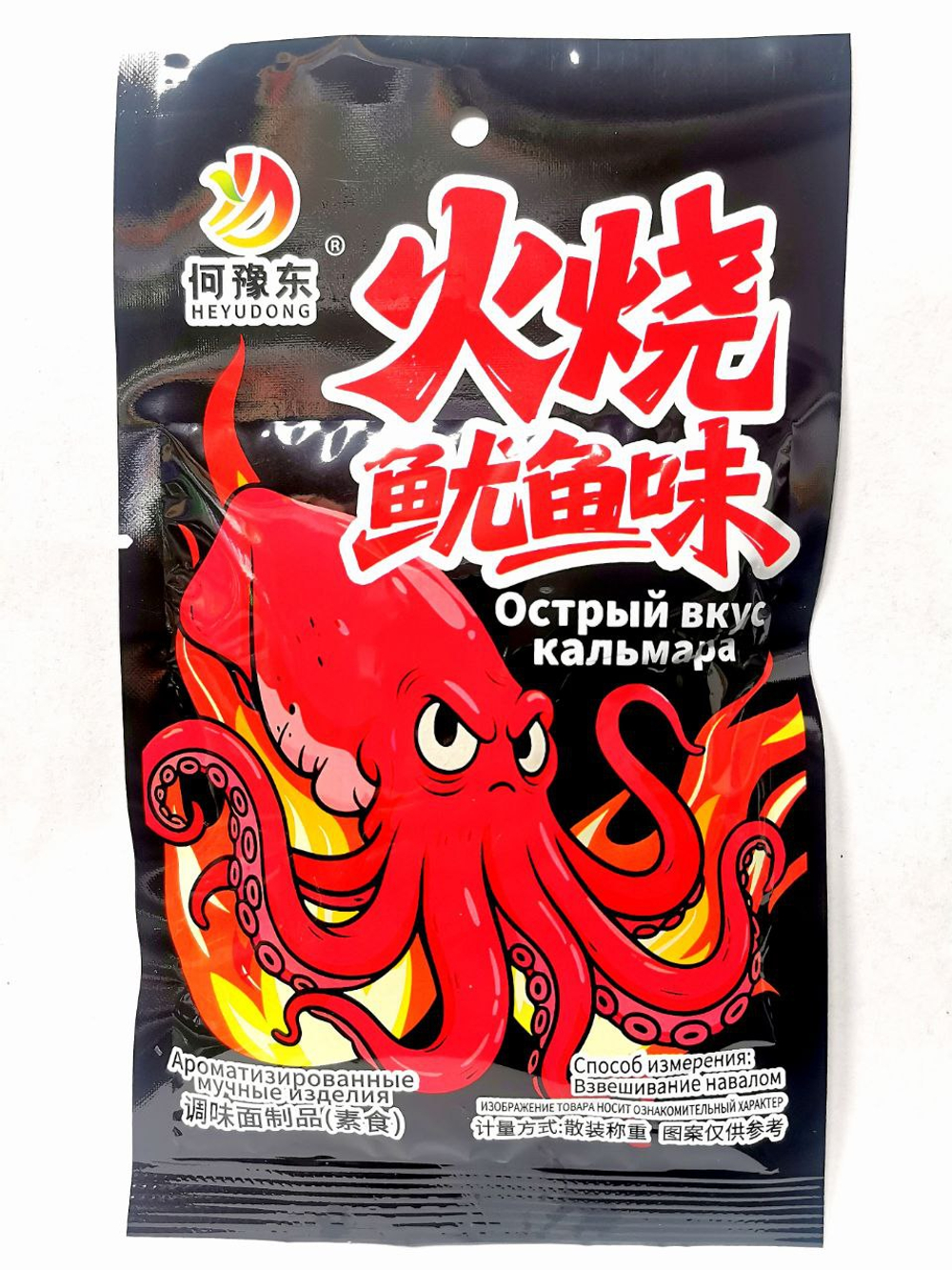 Соевая закуска Heyudong Острый вкус кальмара 22 гр