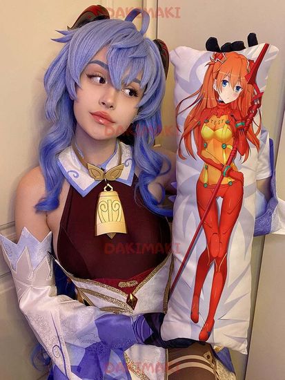 Мини дакимакура Рей Аянами и Аска Лэнгли Сорью из Евангелион арт. M0728, 60х20 см