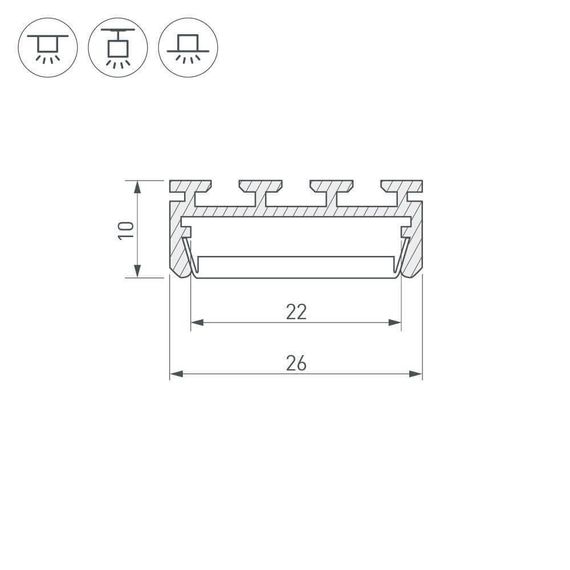 Профиль Arlight PLS-LOCK-2000 ANOD 016397