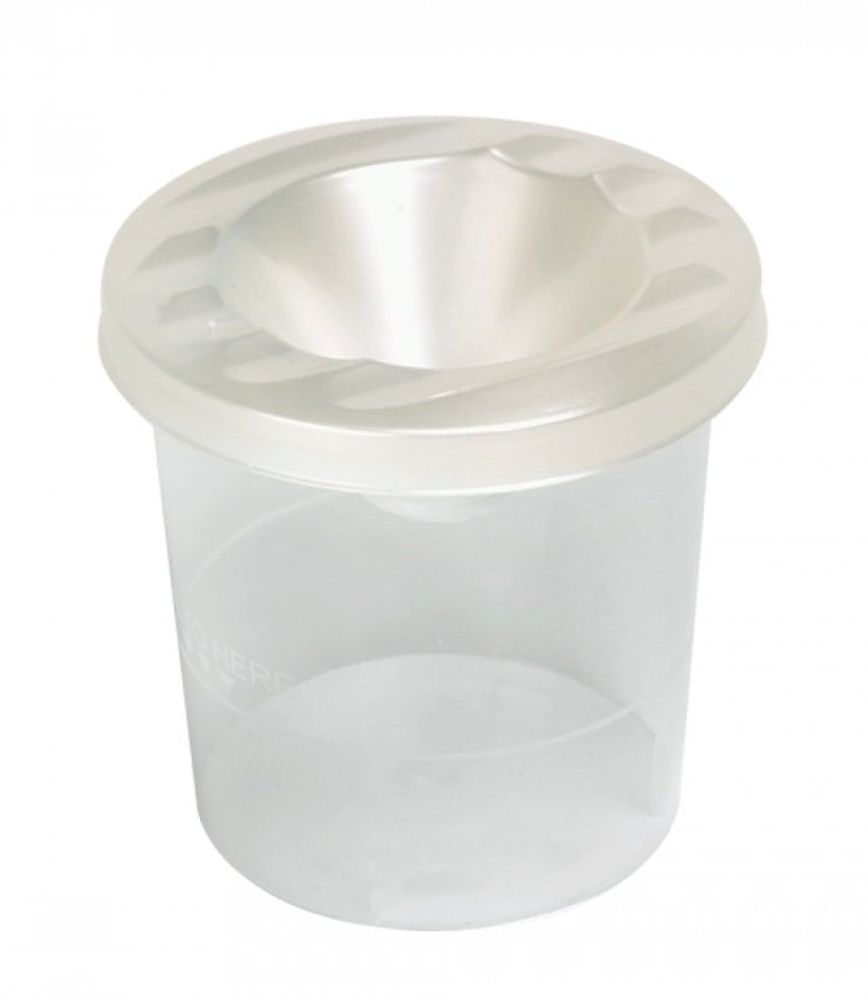 Стакан-непроливайка одинарный Стамм, 230 мл., полупрозрачный, белый, пластик