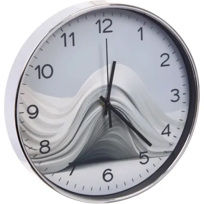 Часы настенные «HOME STYLE» 30см Абстракция, серебристый корпус