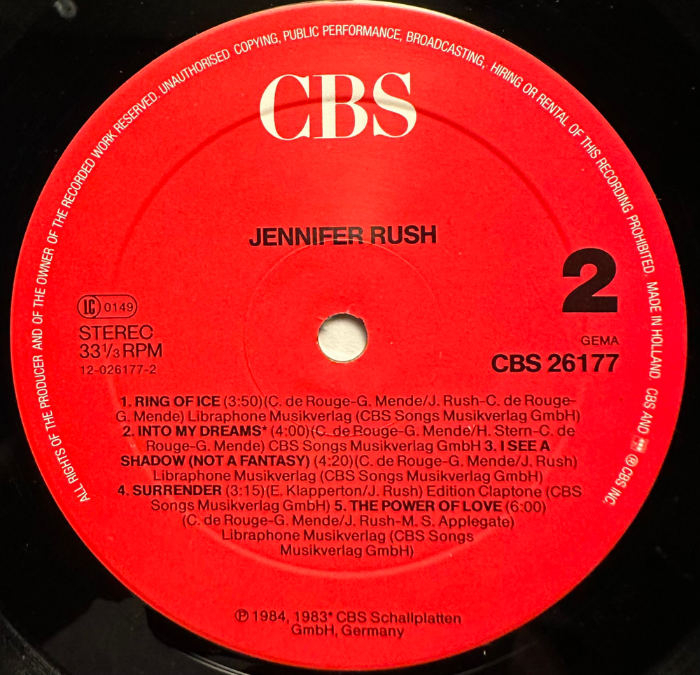 Jennifer Rush (Европа 1984г.)