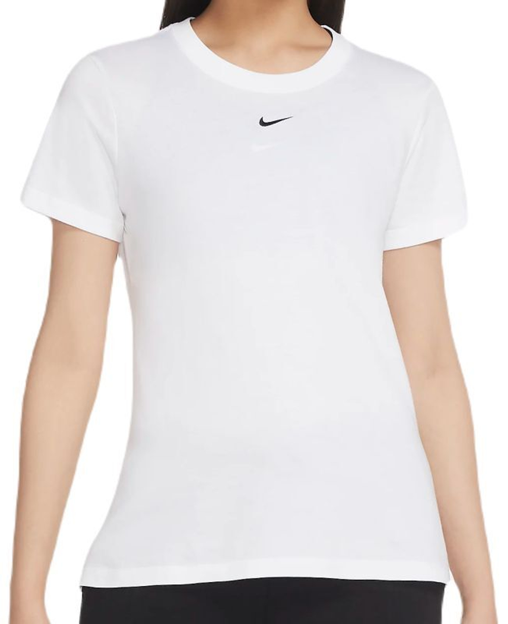 Женская теннисная футболка Nike Sportwear Essentiaal T-Shirt - white/black