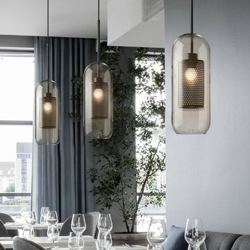 Стеклянный светильник подвес в стиле лофт CATCH F