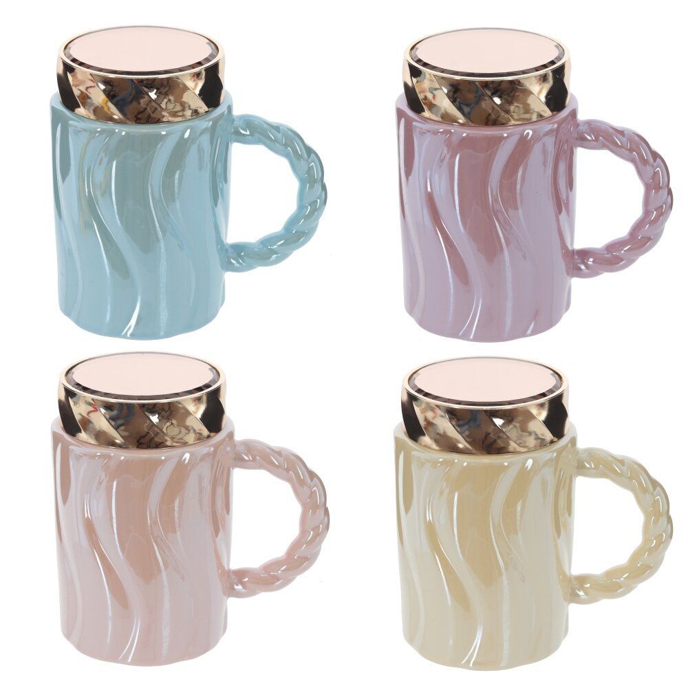 GAEM Кружка с крышкой, 490 мл, L13 W8 H13 см, 4в.