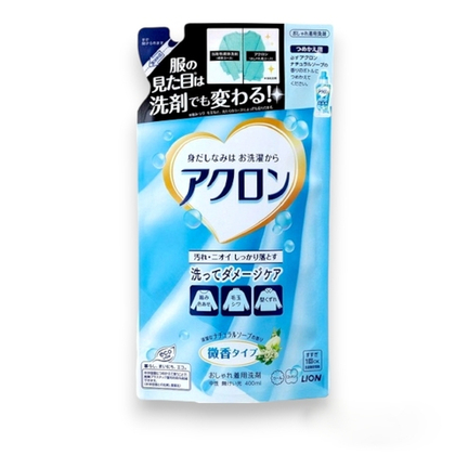 Жидкость для стирки деликатных тканей Lion Япония Akron, натуральное мыло, 400 мл