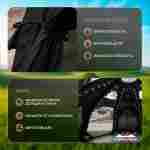 Пневмокаркасная юрта «Гармония» 5×5×2,5 м — для глэмпинга из ПВХ, чёрная