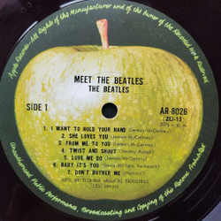 Винтажная виниловая пластинка LP Meet The Beatles (Japan 1969) (No Obi) (Red Wax Vinyl) Love Me Do