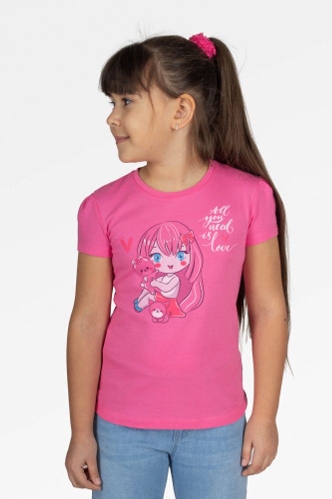 Л3292-8058 теплый розовый футболка детская.