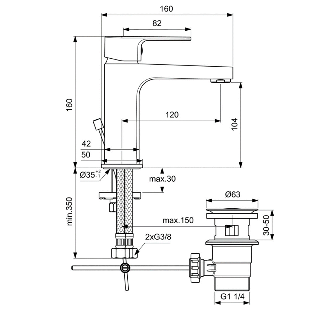 Комплект для встройки 6 в 1 Ideal standard ESLA