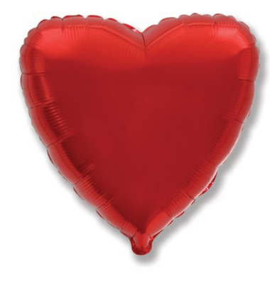 Шар (18''/46 см) Сердце  с гелем