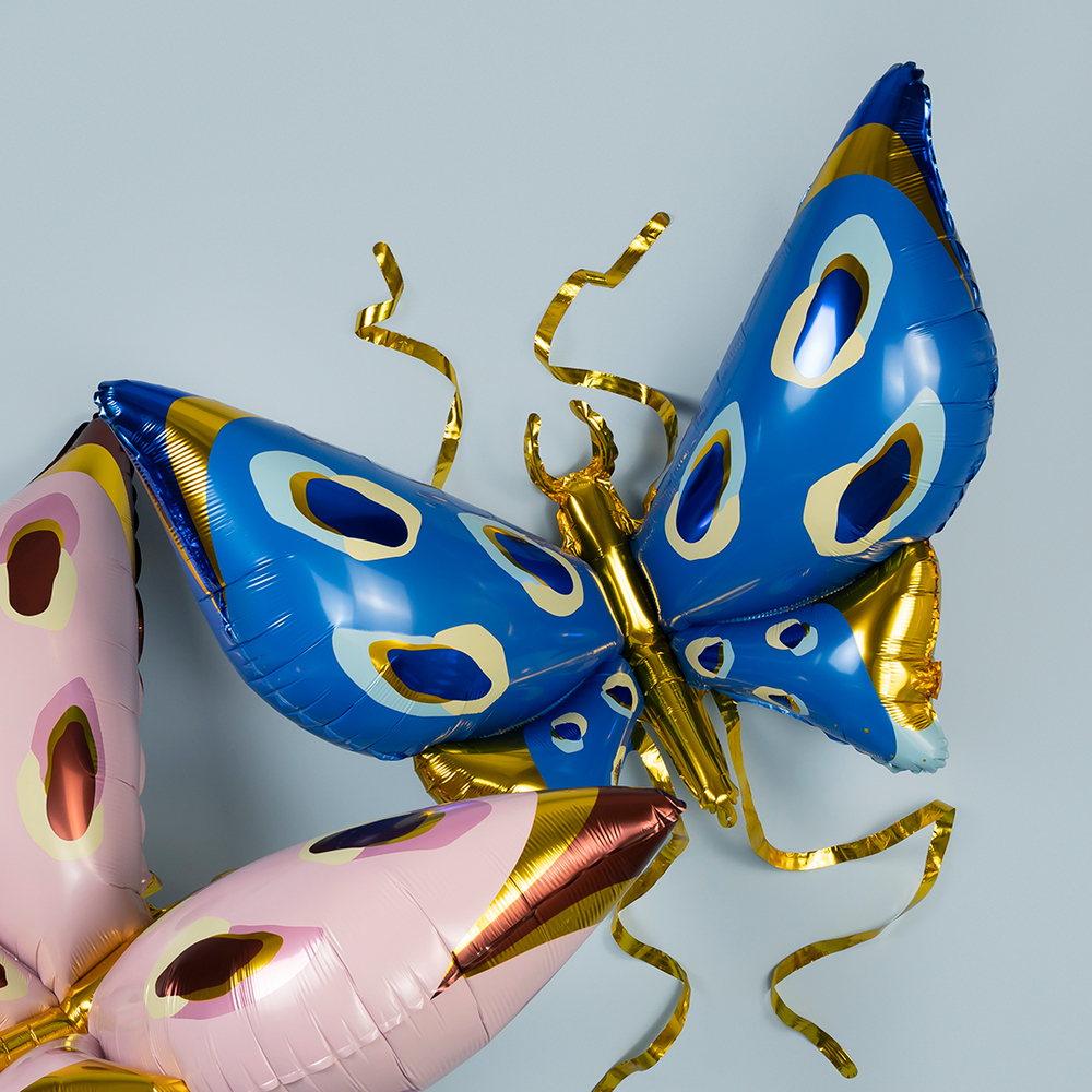 Фольгированный шар-фигура «Бабочка с усиками», 132 см