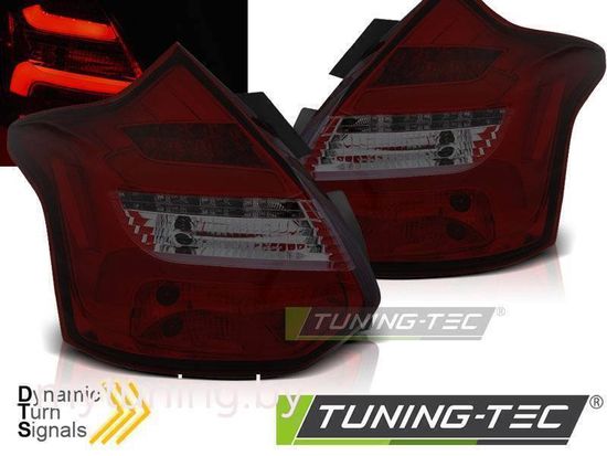 Задние фонари для Ford Focus III Hatchback (11-14) LED Red Smoke