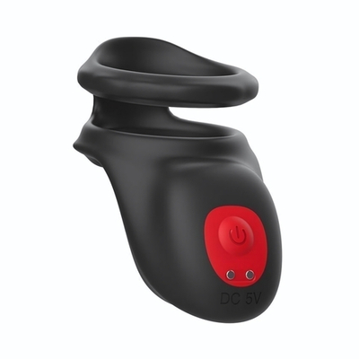 Стимулирующая насадка на пенис и мошонку (Цвет: черный)