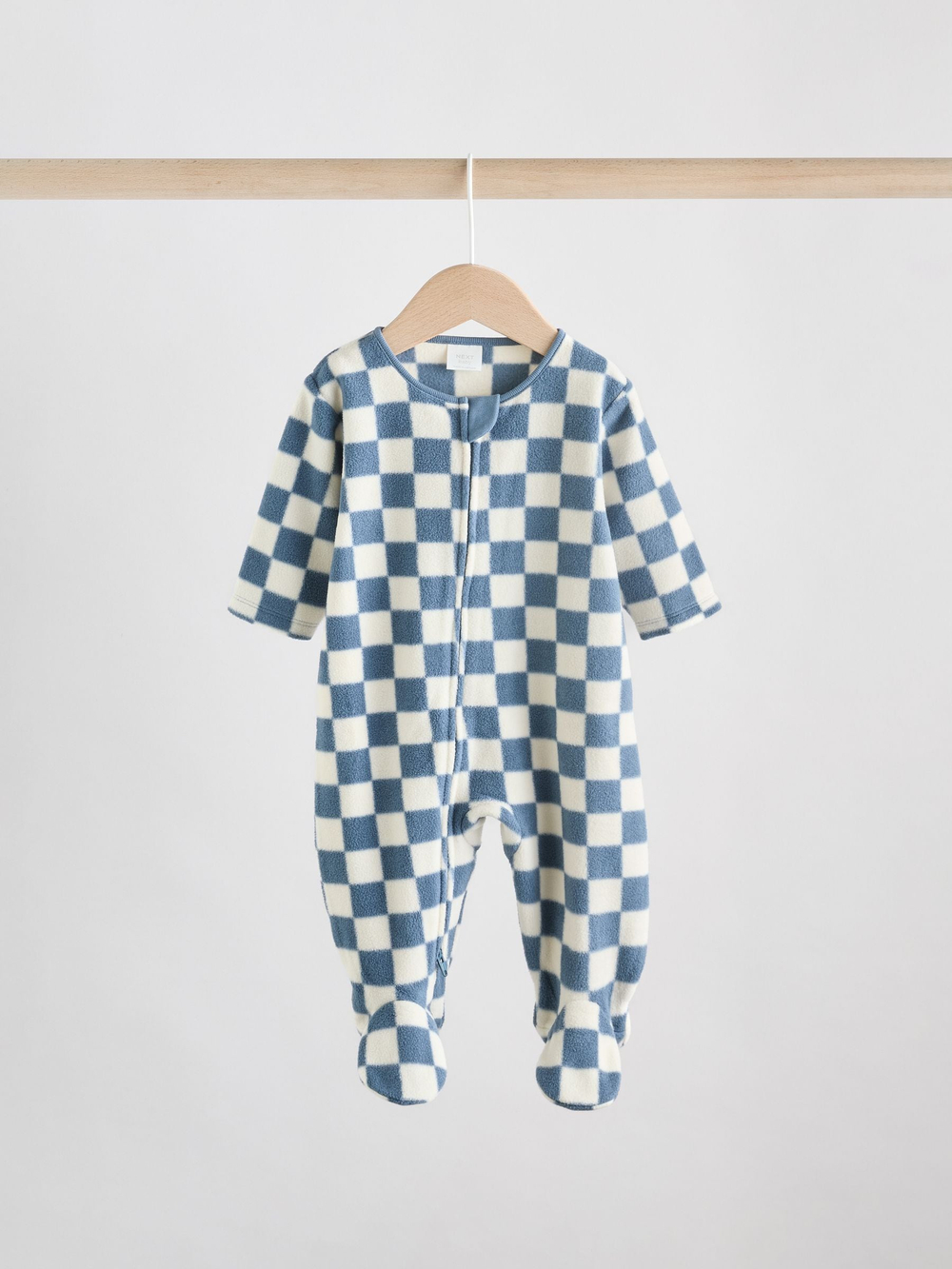 Комбинезон / Cлип для малышей флисовый Next AW3-064, 2 шт., Синий, Молочный