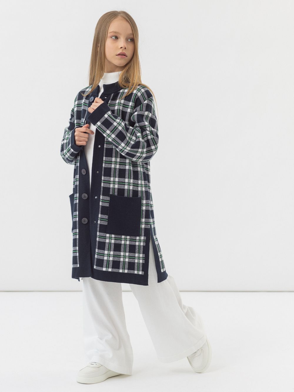 Кардиган синий для девочки арт. AT922