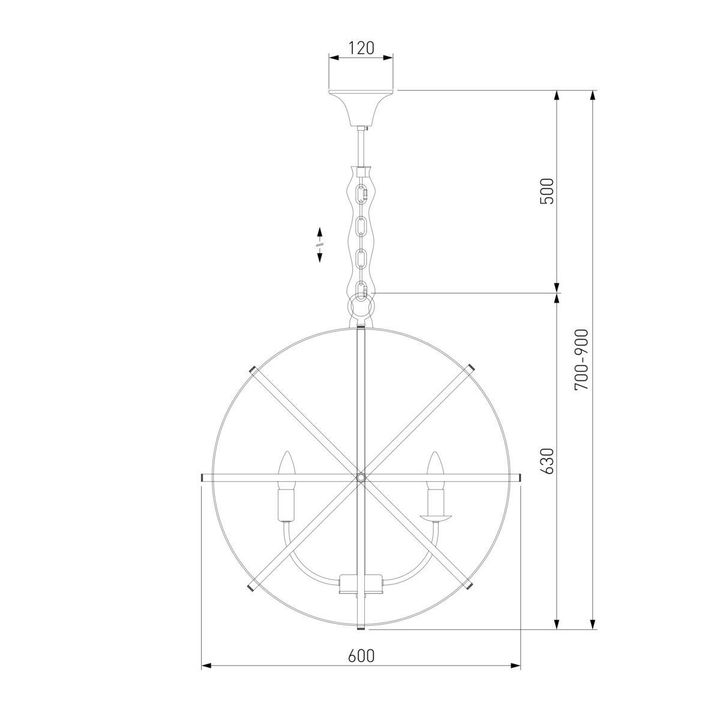 Подвесная люстра Eurosvet Santi 60139/6 хром
