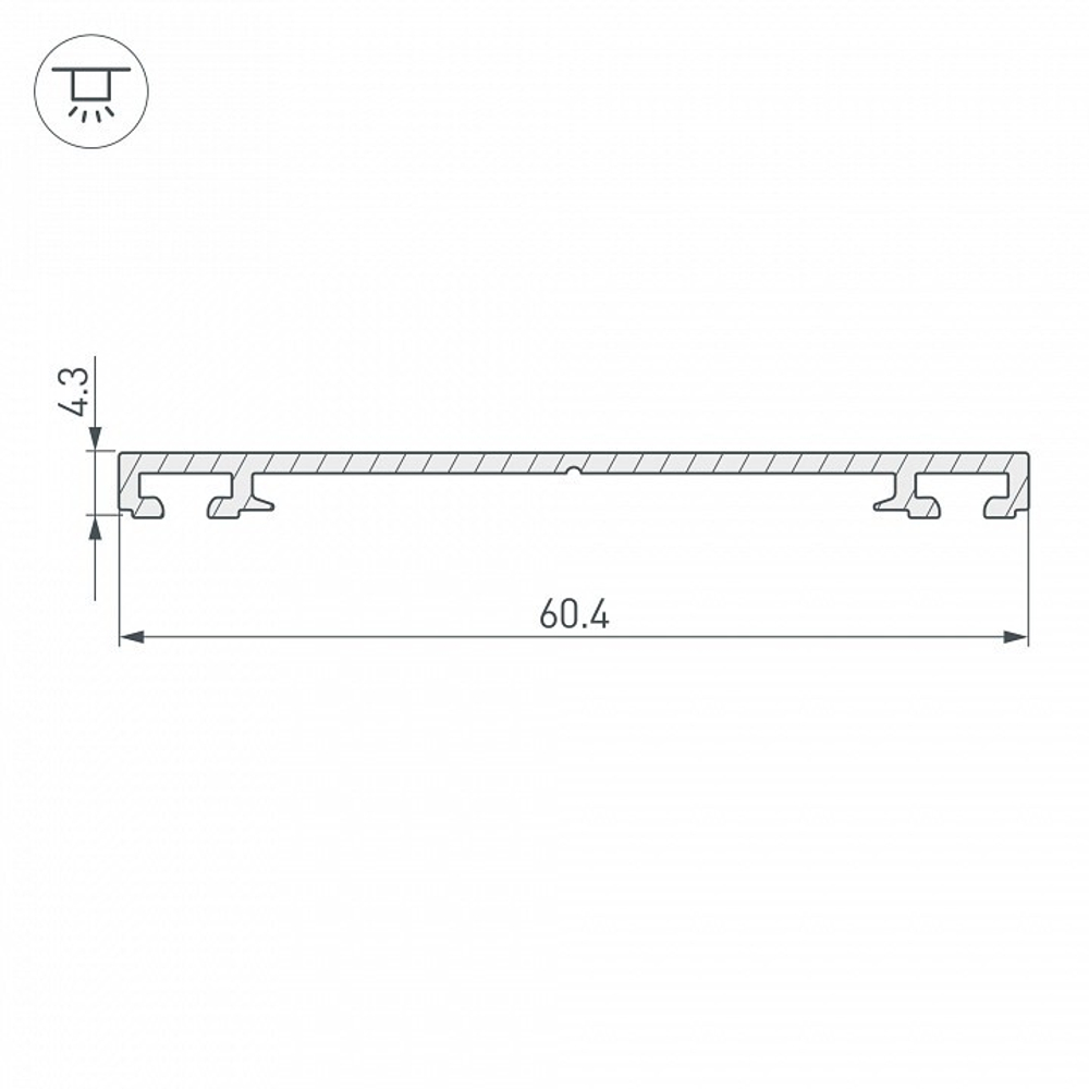 Крепеж Arlight PHS-3X-BASE-H4.3-2000 ANOD 019869