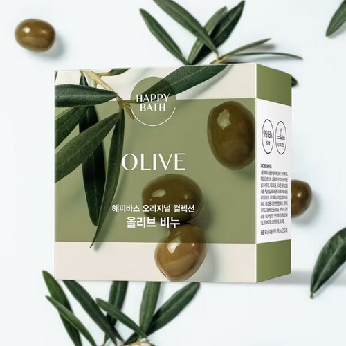 Мыло для лица и тела с экстрактом оливы Happy Bath Original Collection Olive Bar Soap, 90г