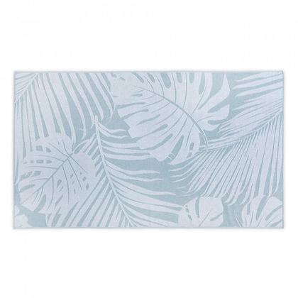 Полотенце пляжное 100x180 Hamam Leaves aqua бирюзовый