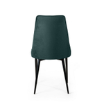 Стул Oliver, бархат зелёный 19/ чёрный конус