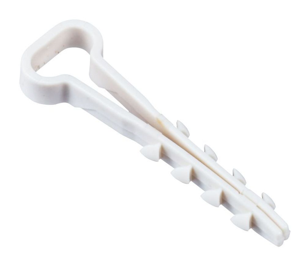 Дюбель-хомут 5х10мм для плоского кабеля нейлон бел. (уп.25шт) IEK UDH14-05-10-025-K01