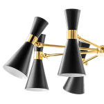 816087 Люстра DUMO 8х40W E14 ЧЕРНЫЙ МАТОВЫЙ/ЗОЛОТО