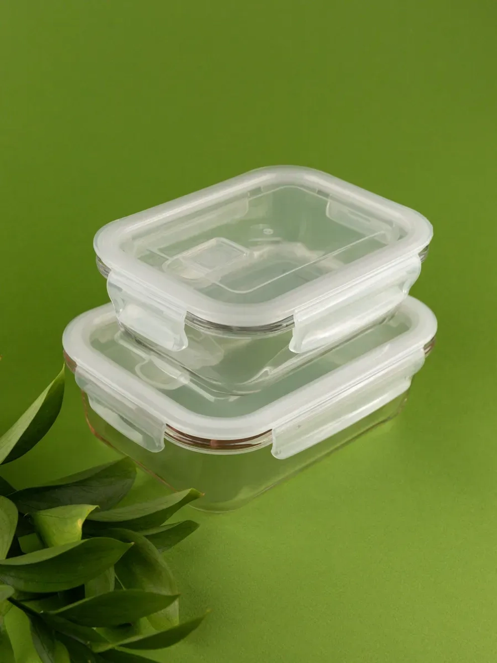 Контейнеры для еды стеклянные, 620 мл. 2 шт, 1030 мл. 1 шт.