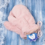 Варежки женские с мягким ворсом «Zima», цвет кремовый, эластичный манжет 6см, цвет пудинг, 12,5*26см, ( пакет с подвесом)