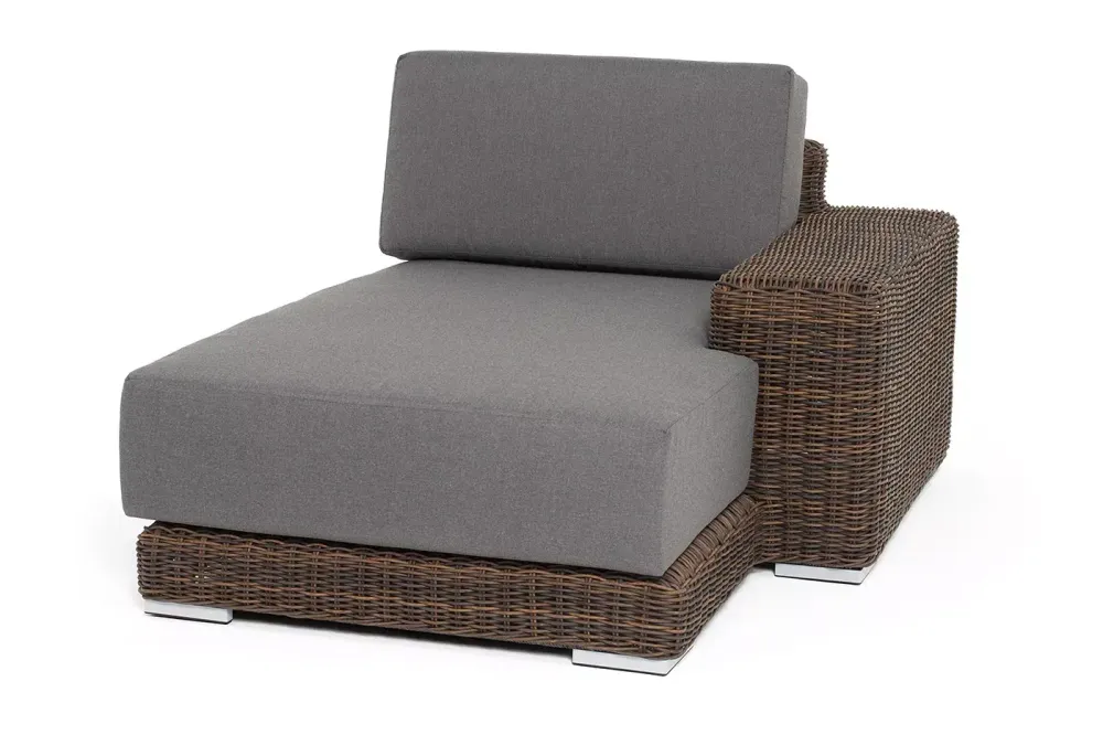 "Капри" кушетка из искусственного ротанга, цвет коричневый