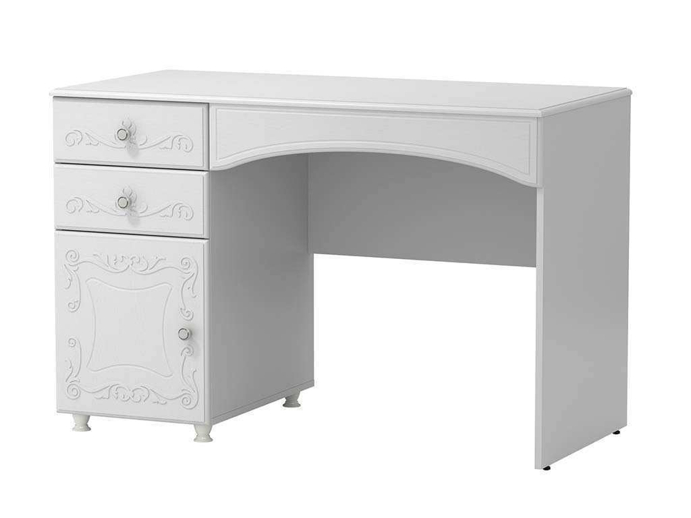 Стол письменный Италия ИТ-15 +ИТ-15А белое дерево