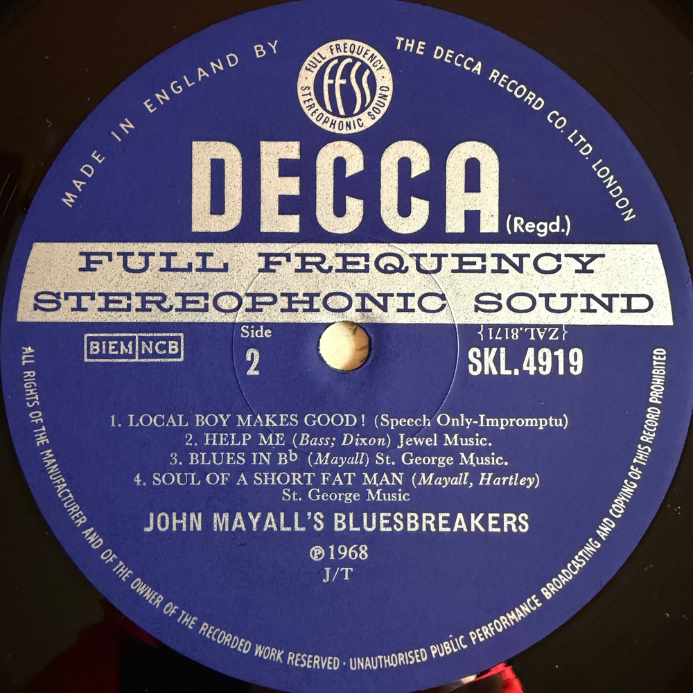 John Mayall ‎– The Diary Of A Band Volume Two (Англия 1968г.) Т