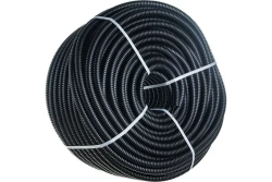 Труба гибкая гофрированная ПНД 16мм с протяжкой лёгкая (50м) чёрный