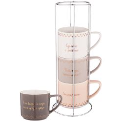 НАБОР КРУЖЕК LEFARD MODERN LINES, 370МЛ, 4 ШТ 13.3*9.5*8.5СМ