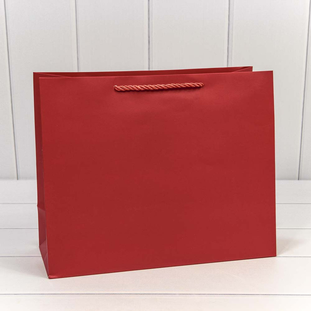 Пакет подарочный 32х26х13см "Фактура" (Красный)