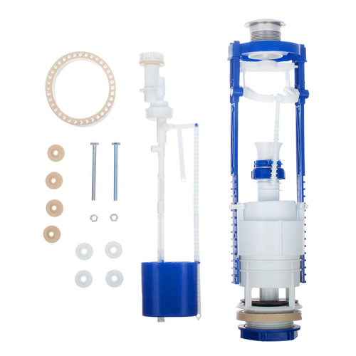 61-0-027 Арматура сантехническая 2-х уровневая, универсал. клапан, нижняя подводка, металл. кнопка, (шт.)