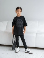 Костюм для девочки летний с леггинсами