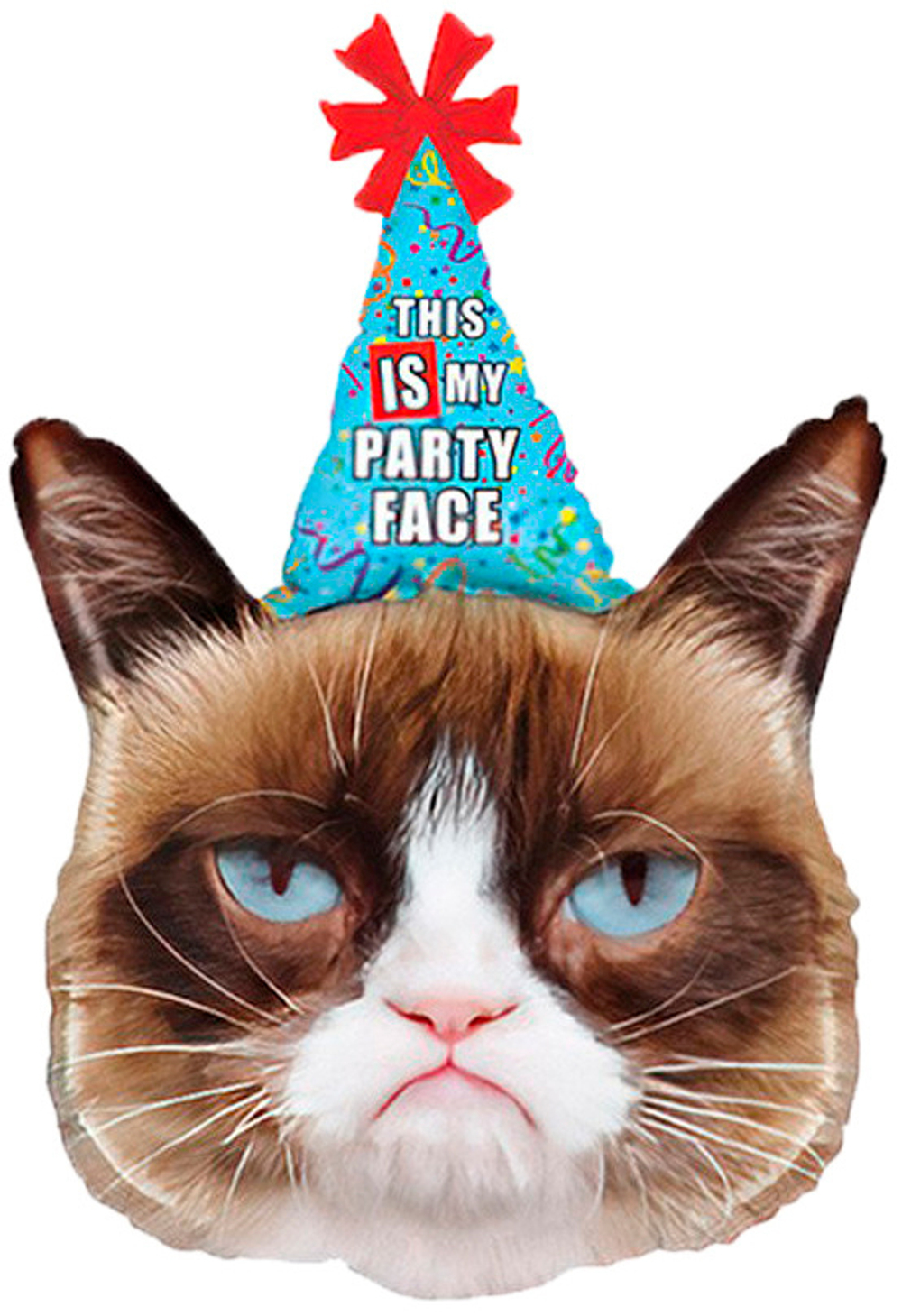 Фольгированные шары-фигуры «Котик в колпачке» в ассортименте, 74–81 см