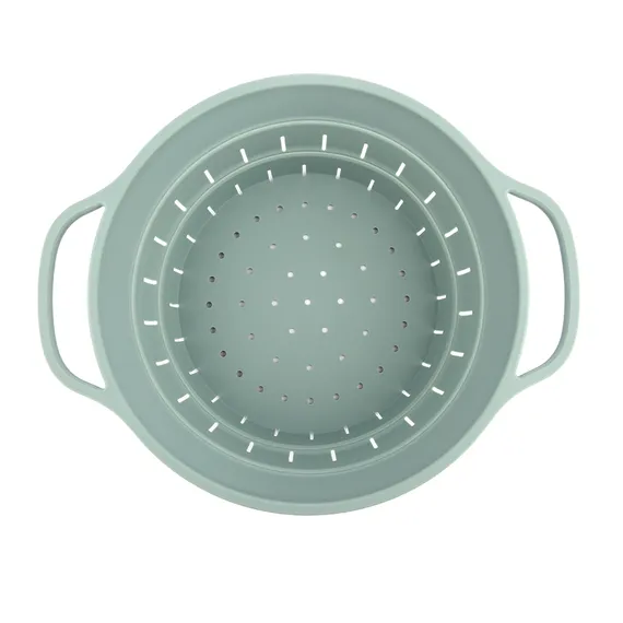 Дуршлаг складной силиконовый smart helper, D25,5 см, шалфей