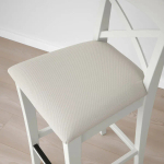Барный стул со спинкой - INGOLF IKEA/ИНГОЛЬФ ИКЕА, 92х40х45  см, белый