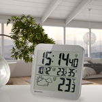 Часы настенные Bresser MyTime LCD, серебристые