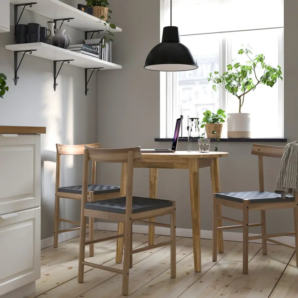 Кухонный стол - NACKANÄS IKEA/ НАККАНАС ИКЕА, 80 см, коричневый