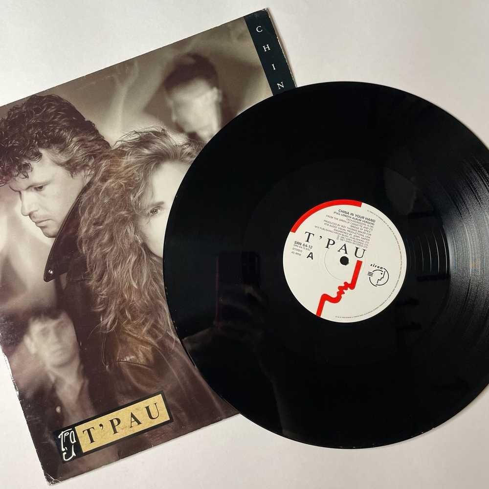 Винтажная виниловая пластинка LP T'Pau China In Your Hand (UK 1987) Maxi Single 45 RPM